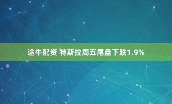 途牛配资 特斯拉周五尾盘下跌1.9%